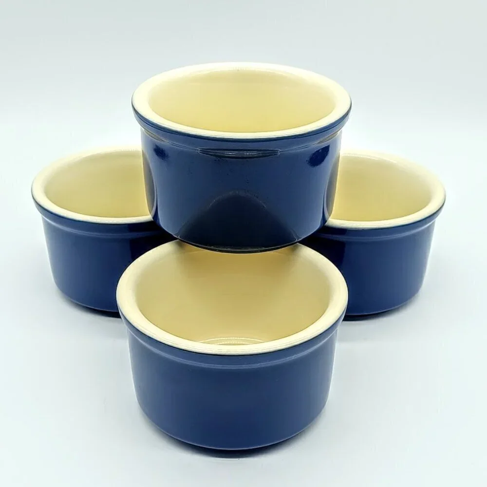 Cuisinart Blue 7.5 Oz. Ceramic Stoneware Ramekins (4)